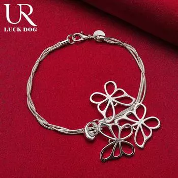 Серьги-бабочки из стерлингового серебра 925 пробы, ожерелье, браслет, модные свадебные украшения 20CM