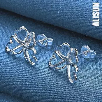 Серьги-бабочки из стерлингового серебра 925 пробы, модные свадебные украшения 1.10*1.10cm