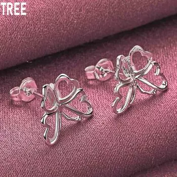 Серьги-бабочки из стерлингового серебра 925 пробы, модные свадебные украшения для вечеринок и подарков 1.10*1.10cm