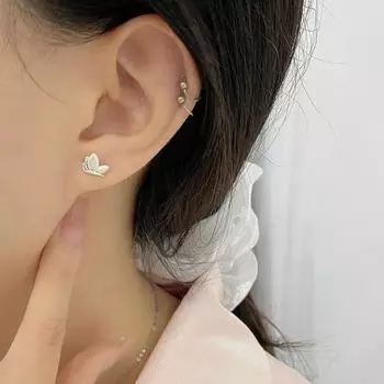 Серьги-бабочки - маленькие, изысканные, легкие, роскошные, высокого класса и модного дизайна, новые серьги