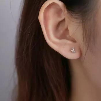 Серьги-бабочки с бриллиантами AB для студенток, маленькие, милые, свежие и сладкие серьги