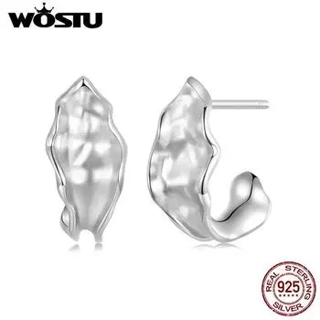 Серьги BAMOER из стерлингового серебра 925 пробы, сверкающее серебро, персонализированные специальные серьги для женщин и девочек, изысканные ювелирные украшения для вечеринки 14*7mm