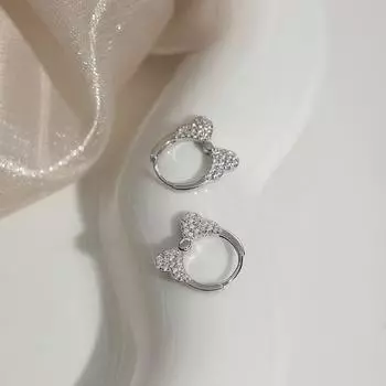 Серьги-бантики с бриллиантовой пряжкой во французском стиле, элегантный дизайн класса люкс