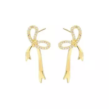 Серьги-бантики Super Fairy Hollow для женского темперамента, подчеркивающие стройность лица. Новые модные и стильные серьги-подвески.