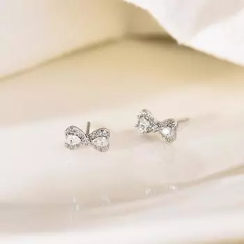 Серьги-бантики Sweet Bow, маленькие, милые, легкие, роскошные серьги-гвоздики для женщин
