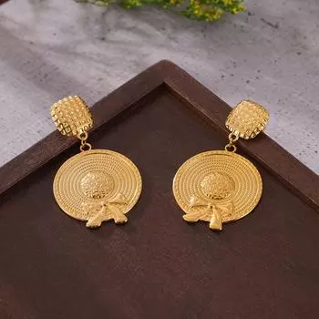 Серьги-бантики в стиле ретро-отпуска во французском стиле с бахромой Серьги из титановой стали Те же серьги