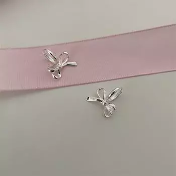 Серьги-бантики Xiaoxiangfeng, женские, изысканные, нишевые, высокого класса, серебряные, с пряжкой, осенне-зимние, новые модные украшения для ушей 925 silver needles