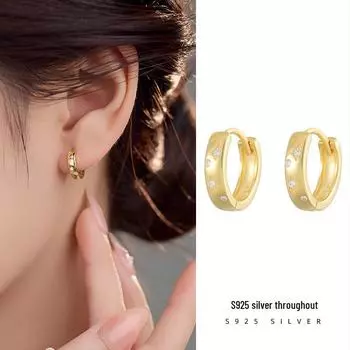 Серьги Banyan Tree S925 Silver Diamond Starry Sky для женщин ES3059 золотой