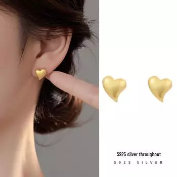 Серьги Banyan Tree S925 Silver Gold Frosted Love для женщин — необычный дизайн, небольшие и элегантные летние украшения высокого класса. ES2653 платиновый