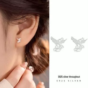 Серьги Banyan Tree S925 Silver Phoenix для женщин, съемные небольшие украшения в китайском стиле. ES3075, 925 Silver серебряный
