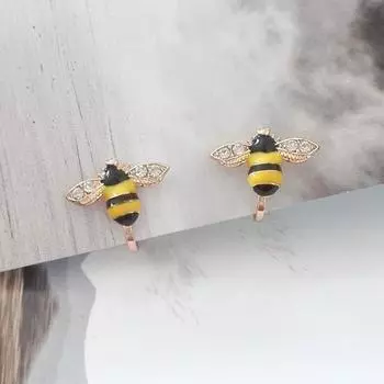 Серьги без пирсинга Серьги-капли Oil Rhinestone Set Cute Mini Exquise