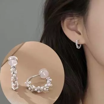 Серьги без проколов в ушах с имитацией жемчуга, закрученные зажимы для ушей, подарок на день матери