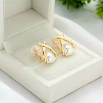 Серьги без ушей с москитной сеткой, зажимы для ушей, крестики с имитацией жемчуга, аксессуары для ушей, роскошные серьги без пирсинга, женские 2023