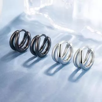 Серьги Black Fox для женщин, особый интерес, легкие, роскошные, черные, персонализированные серьги-кольца, изысканные, модные, подходящие для хипстеров