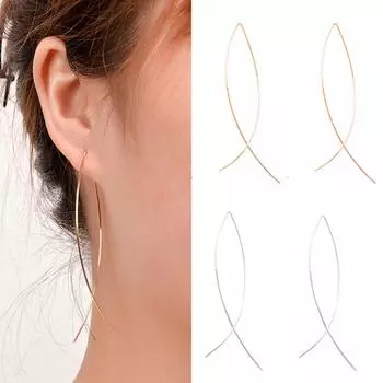 Серьги Bluelans Длинные серьги элегантной формы в форме рыбы ручной работы с подвесками женские украшения золотой