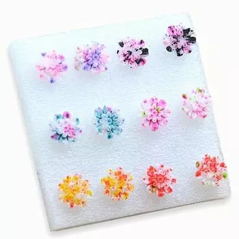 Серьги Bluelans, пары/комплект из смоляных цветов, женские милые серьги с разноцветными ромашками, 6 сережек-гвоздиков, ювелирные изделия