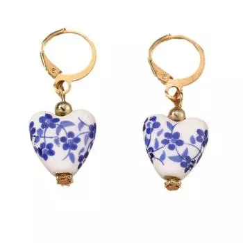 Серьги Bohemia Pearl Dangle Earrings Ceramic Flower Beaded Earrings Gift style 2