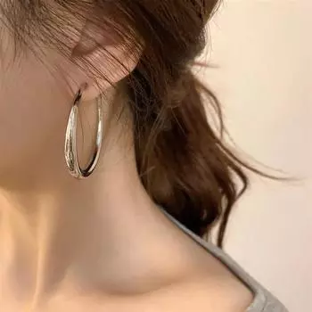 Серьги большого круга в стиле ретро, женское темпераментное кольцо с датчиком высокого уровня