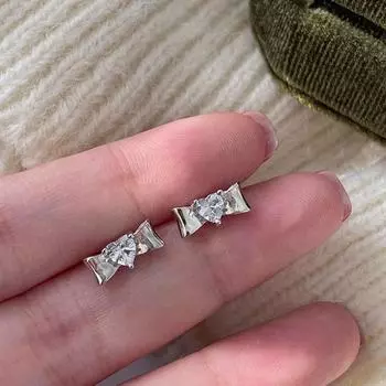 Серьги Bow Love для женщин с нишевым дизайном, новый стиль высокого класса