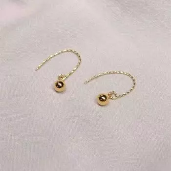 Серьги-бусины на всю длину из стерлингового серебра S925 пробы, женские дизайнерские, легкие, роскошные, персонализированные и простые серьги, противоаллергические 925