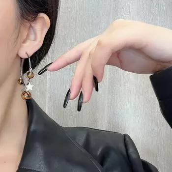 Серьги-бусины в стиле ретро с леопардовым принтом: Модный осенний стиль для женщин big earrings цветной печати леопарда