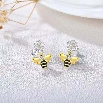 Серьги Carlisle Bee для женщин Серьги Sweet Flower Серьги Simple Temperament