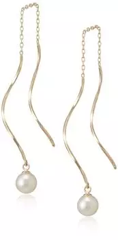 Серьги-цепочки Vendome K10YG с пресноводным жемчугом GJVA0189 PF [VA Aoyama]