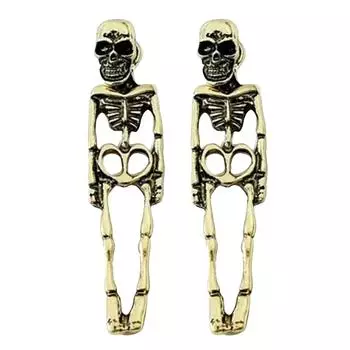 Серьги Череп Скелет Имитация Человеческого Скелета Съемные Серьги Спектр Жених и Невеста Чтобы Сделать Его Модным Серьги One Size