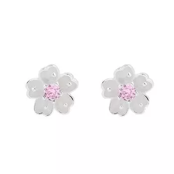 Серьги Cherry Blossom Light Luxury Niche Design Sense Flower Earrings Raising Ear Hole Earrings