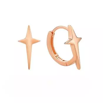 Серьги-четырехгранники из серебра 925 пробы, изысканные пряжки в форме звезд в виде серег-метеоров. 925 Silver