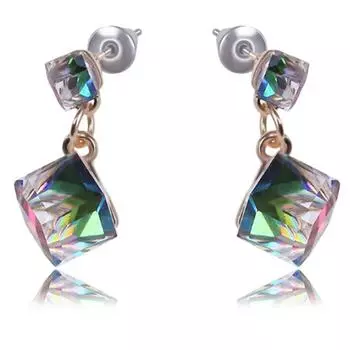 Серьги Цирконовые серьги-гвоздики Женские свадебные украшения для невесты