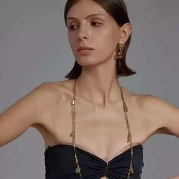 серьги coc hollow love двухсторонние легкие роскошные серьги-гвоздики высокого класса нишевый темперамент универсальные французские серьги золотой