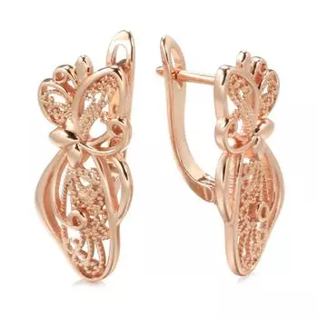 Серьги цвета розового золота для женщин в форме бабочки, изящные ювелирные изделия ADM