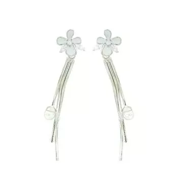 Серьги-цветы чистого белого цвета для женщин, серьги в стиле милой феи
