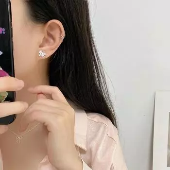 Серьги-цветы Чистые, сладкие и милые, литературные, ретро, высококачественные и элегантные