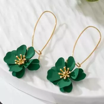 Серьги-цветы для леди, со сладким и свежим характером, модный и универсальный подарок в виде цветочных украшений
