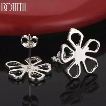 Серьги-цветы для пирсинга из стерлингового серебра 925 пробы, свадебные украшения 1.10*1.10cm