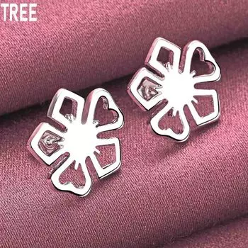 Серьги-цветы для пирсинга из стерлингового серебра 925 пробы, модные свадебные украшения 1.20cm*.20cm