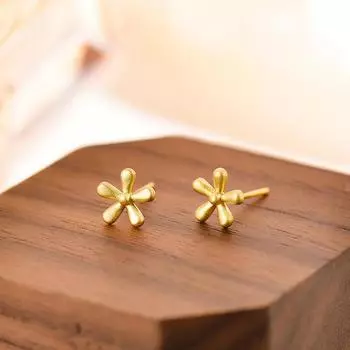 Серьги-цветы для женщин с нишевым дизайном, изысканные, милые, универсальные, простые серьги