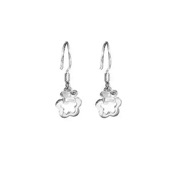 Серьги-цветы Little Fairy Hollow с двойным слоем и милым темпераментом Mori Student Design Ear Hook Early Spring