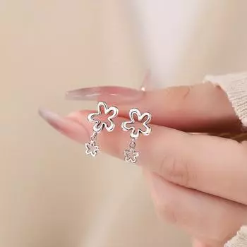 Серьги-цветы - милые, свежие, в лесном стиле, в литературном стиле, нежные и универсальные