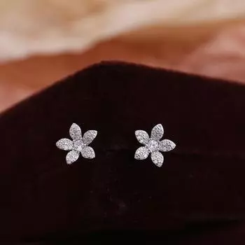 Серьги-цветы с бриллиантами для женщин, новые, нишевые, легкие, роскошные, модные, индивидуальные серьги