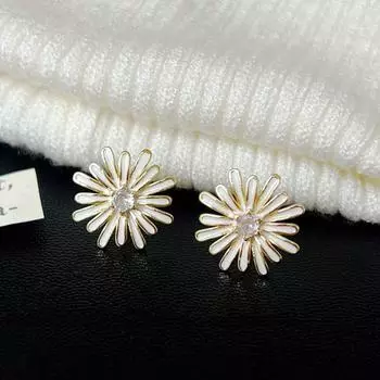 Серьги-цветы Simplicity Female, универсальные серьги-цветы Sun Flower, ювелирные изделия, подарки серебряный