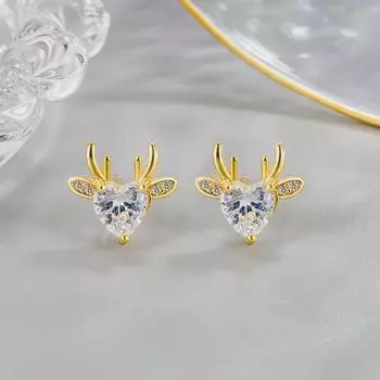 «Серьги Design Love Diamond Elk — элегантная легкая роскошь для женщин, выпуск 2022 года»