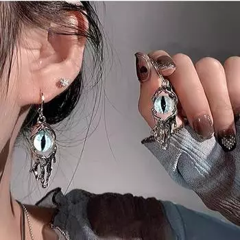 Серьги Devil Eye Серьги Дизайн Ретро Серьги One Size