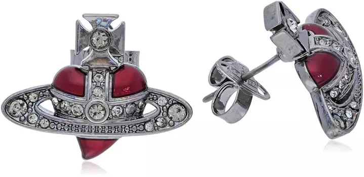 Серьги DIAMANTE HEART из латуни [Vivienne Westwood] женские 6201033K/02S325 [Товар]