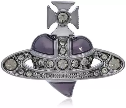 Серьги DIAMANTE HEART Single Brass [Vivienne Westwood] Мужские 6201033R/02S322 [Товар]