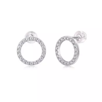 Серьги Discovery Silver S925, круглые серьги из муассанита, украшения для ушей