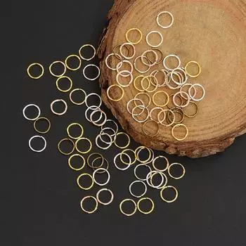 Серьги DIY Одиночные разъемные кольца Craft Фурнитура Aolly Connector Бронзовое покрытие 4-10 мм 200-480 шт Изготовление ювелирных изделий Золотистый Серебристый 10mm серебряный