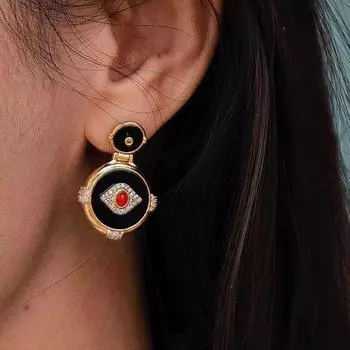 Бренд Mihmily - серьги в форме глаз в стиле ретро, французская мода